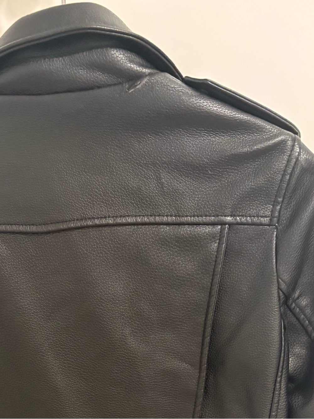 Zara Black Moto Leather Jacket with Silver Hardware - Picture 8 of 8